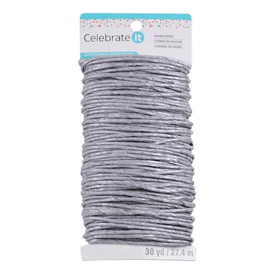 12 Pack: Silver Paper Rope by Celebrate It&#x2122;